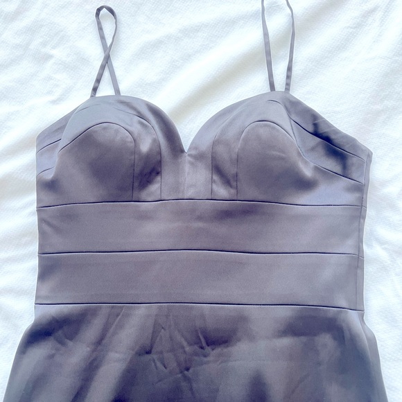 ❤️ Sexy little black dress, spaghetti adjustable straps, black satin, w/ boning - Picture 7 of 10